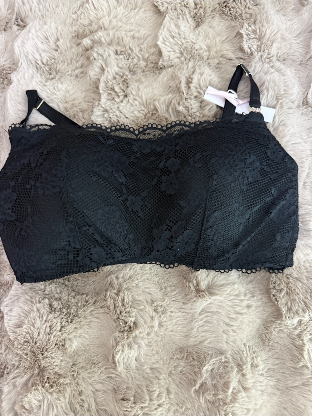 Victoria's Secret Black Lace Longline Bralette